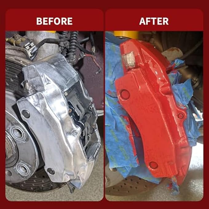 SENVEN RED CALIPER PAINT BRAKE CALIPER TOUCH UP PAINT RED GLOSS HIGH TEMPERATURE HEAT RESISTANT 1.5 OZ - Image 4